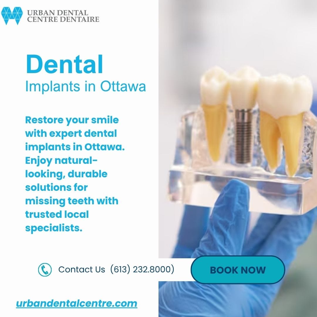 Restore Your Smile with Expert Dental Implants in Ottawa - Urban Dental Centre Dentaire - Medium