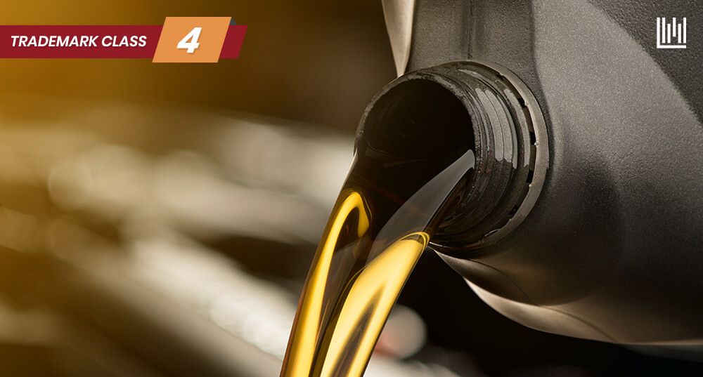 Trademark Class 4 for Protecting Oils, Lubricants & Fuel Product Brands | LegalWiz.in