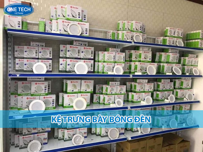 Kệ trưng bày bóng đèn giúp khách chọn nhanh hơn