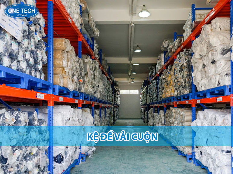 Kệ để vải cuộn nhiều tầng, dễ phân loại vải
