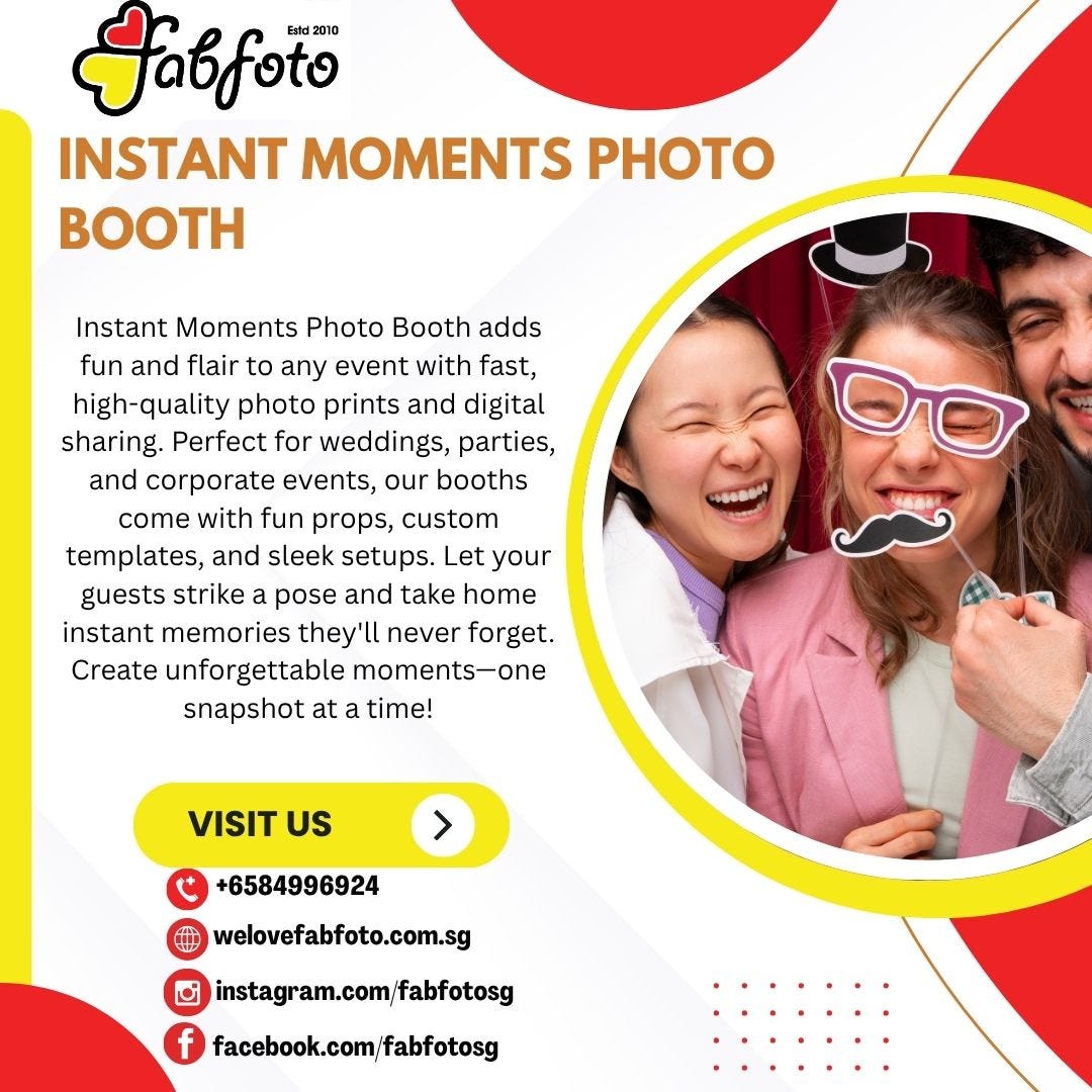 Instant Moments Photo Booth — Capture, Print & Share in Seconds - Fabfoto Booth & Souvenir Pte Ltd - Medium