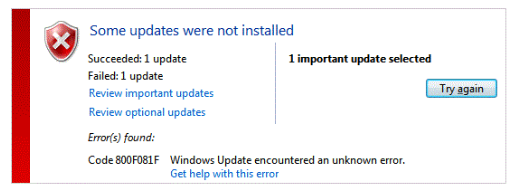 Update Error Code 800F081F in Windows 10/11 [Fixed]