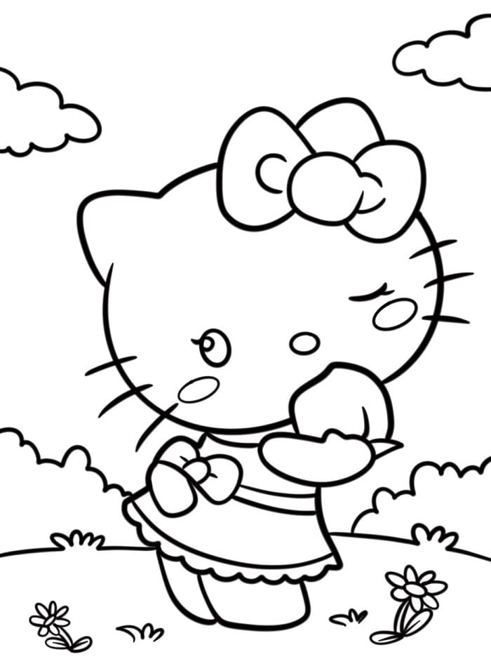 Hello Kitty Boyama Sayfaları – Renkli, Ücretsiz ve Yazdırılabilir