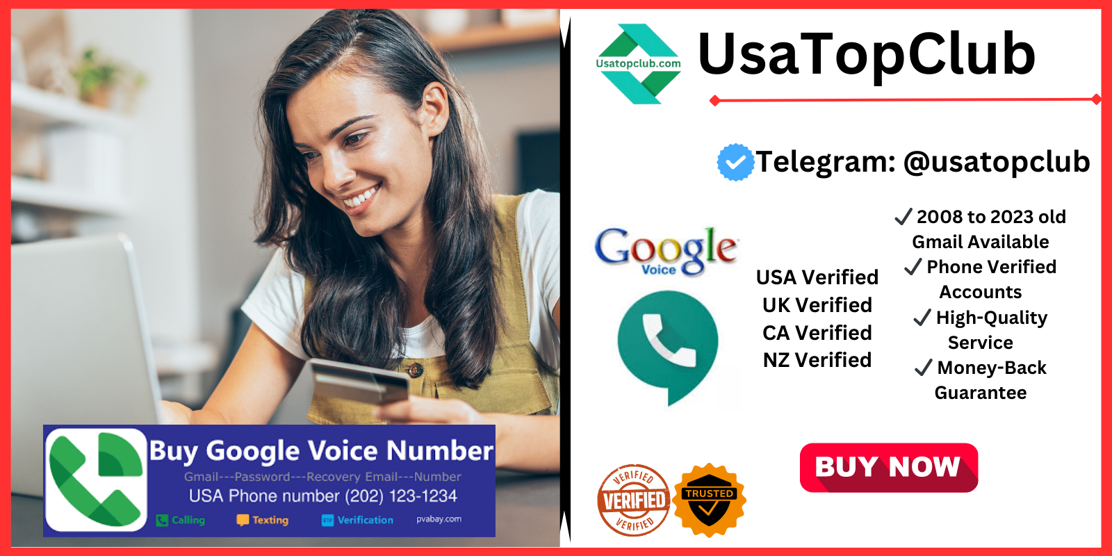 Buy Google Voice Accounts - 100% USA,UK,CA, Google Voice