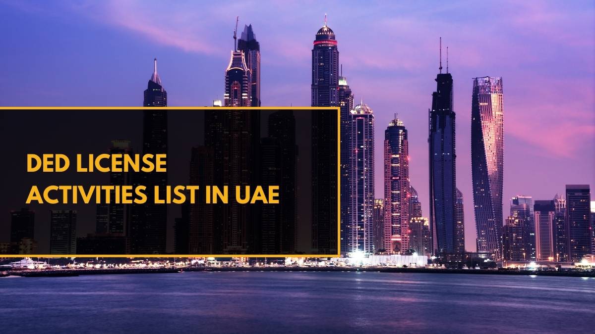 DED License Activities List in UAE - AE Setup