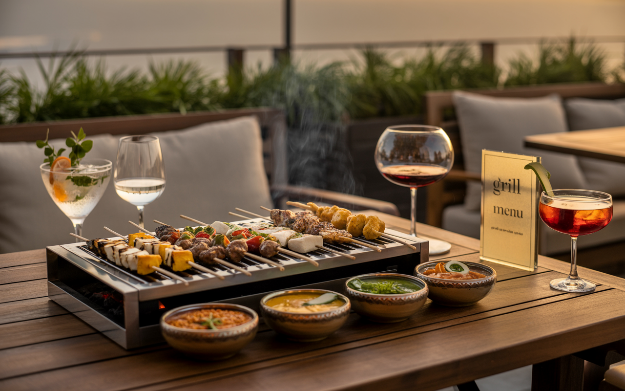 Book Rooftop Dining in Delhi | Candlelight and Party Reservations | The Village Rooftop