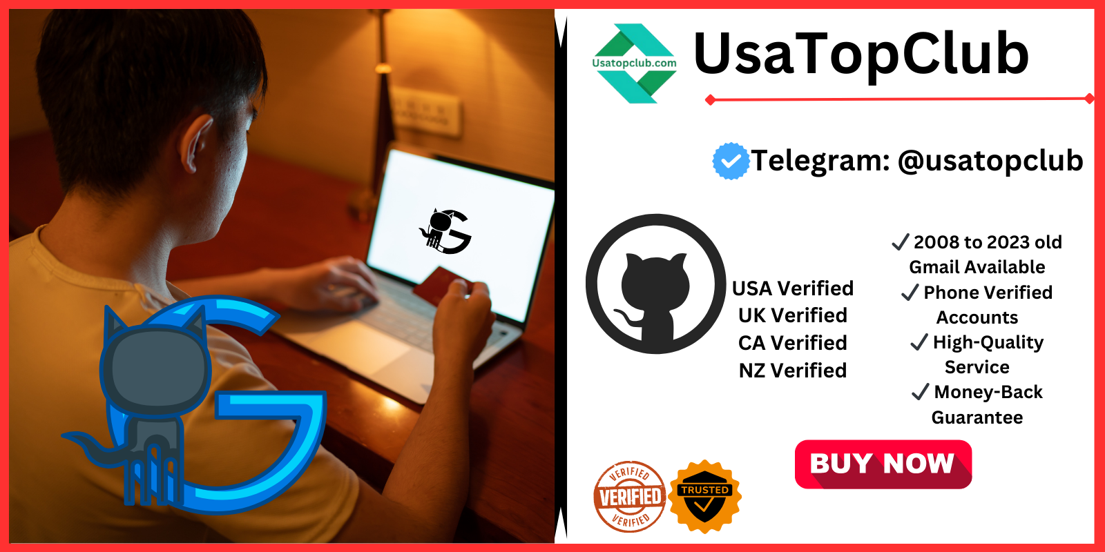 Buy GitHub Accounts - 100% USA,UK,CA GitHub