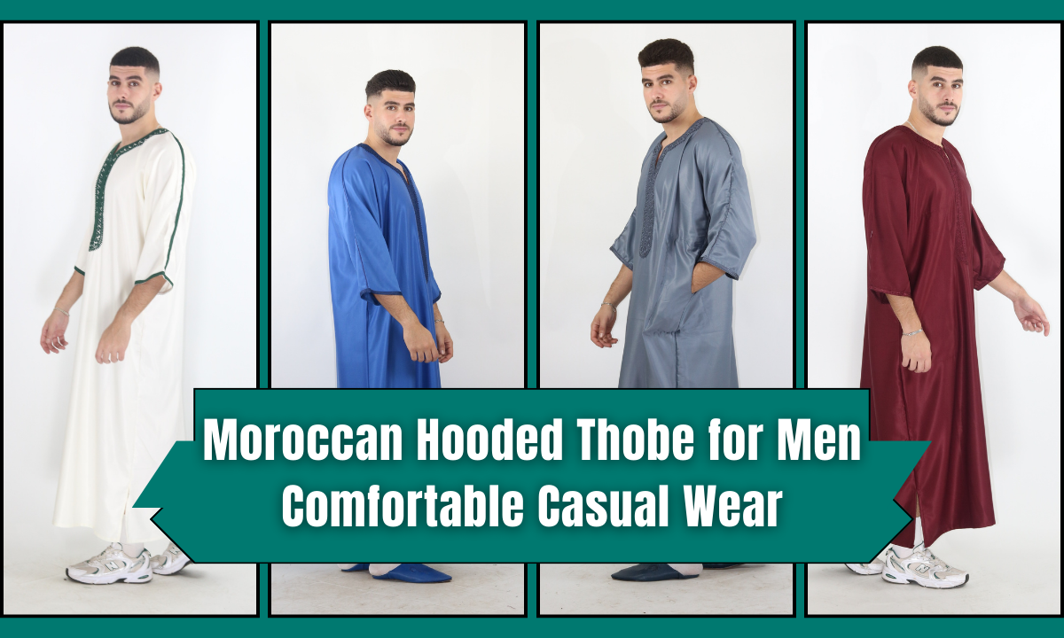 Moroccan Hooded Thobe for Men | Alhaya Fashion