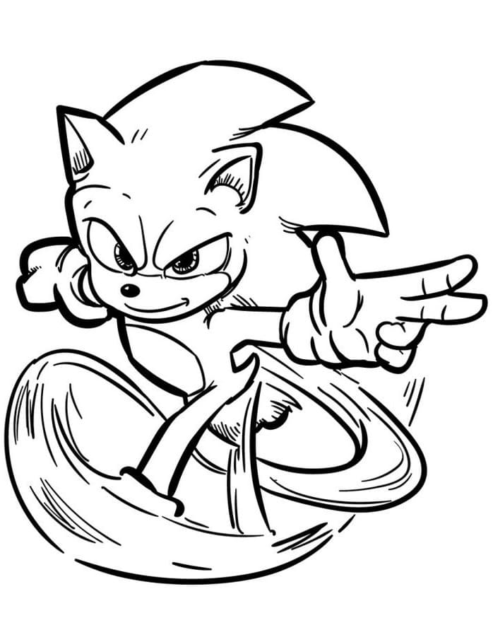 Omalovánky k vytištění Sonic zdarma