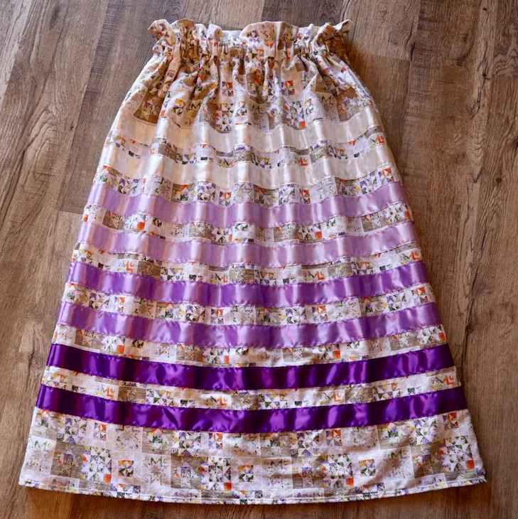 Ribbon Skirt: Chic skirt adorned with ribbons.