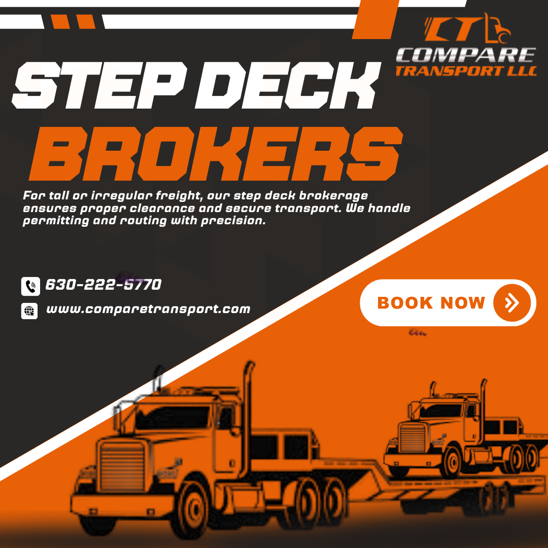 Step deck Freight Broker | Trailer Trucking Service | 630-222-5770