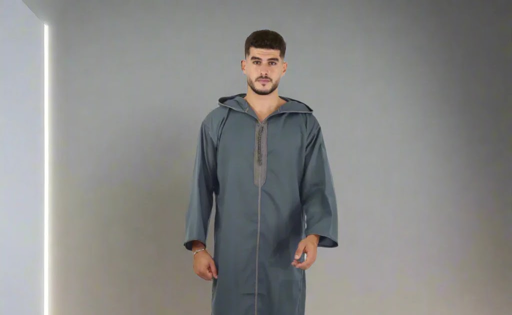 Carbon Grey Moroccan Djellaba – The Essence of Modesty & Confidence | Alhaya Fashion