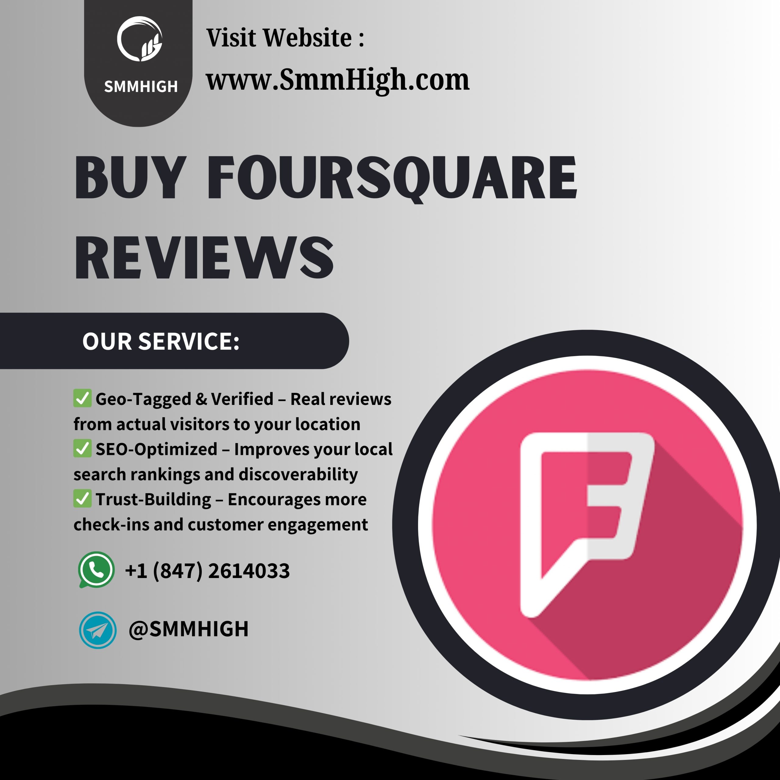 Buy Foursquare Reviews - SmmHigh