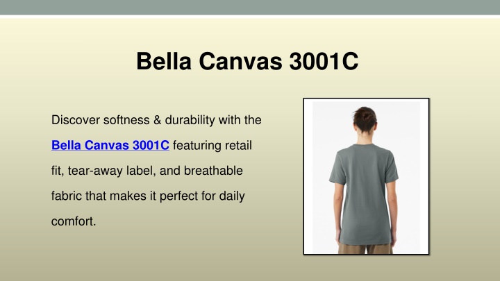 PPT - Bella Canvas 3001C PowerPoint Presentation, free download - ID:14609081