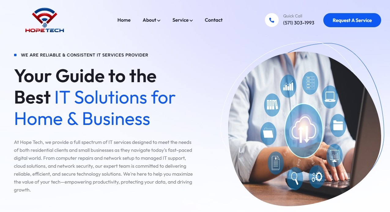 Website & Business Domain Email Setup Alexandria VA | Hope Tech