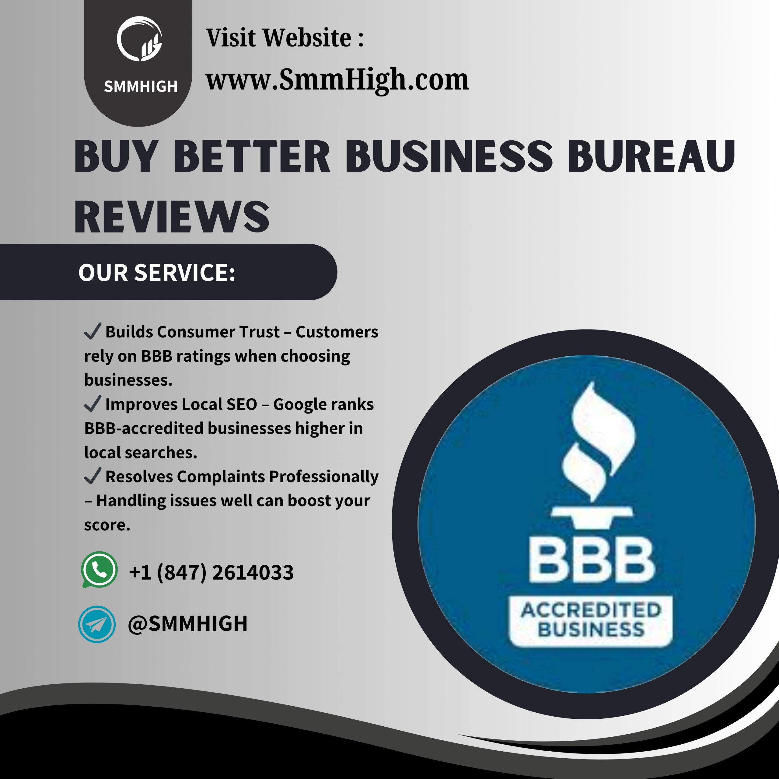 Buy Better Business Bureau Reviews - SmmHigh