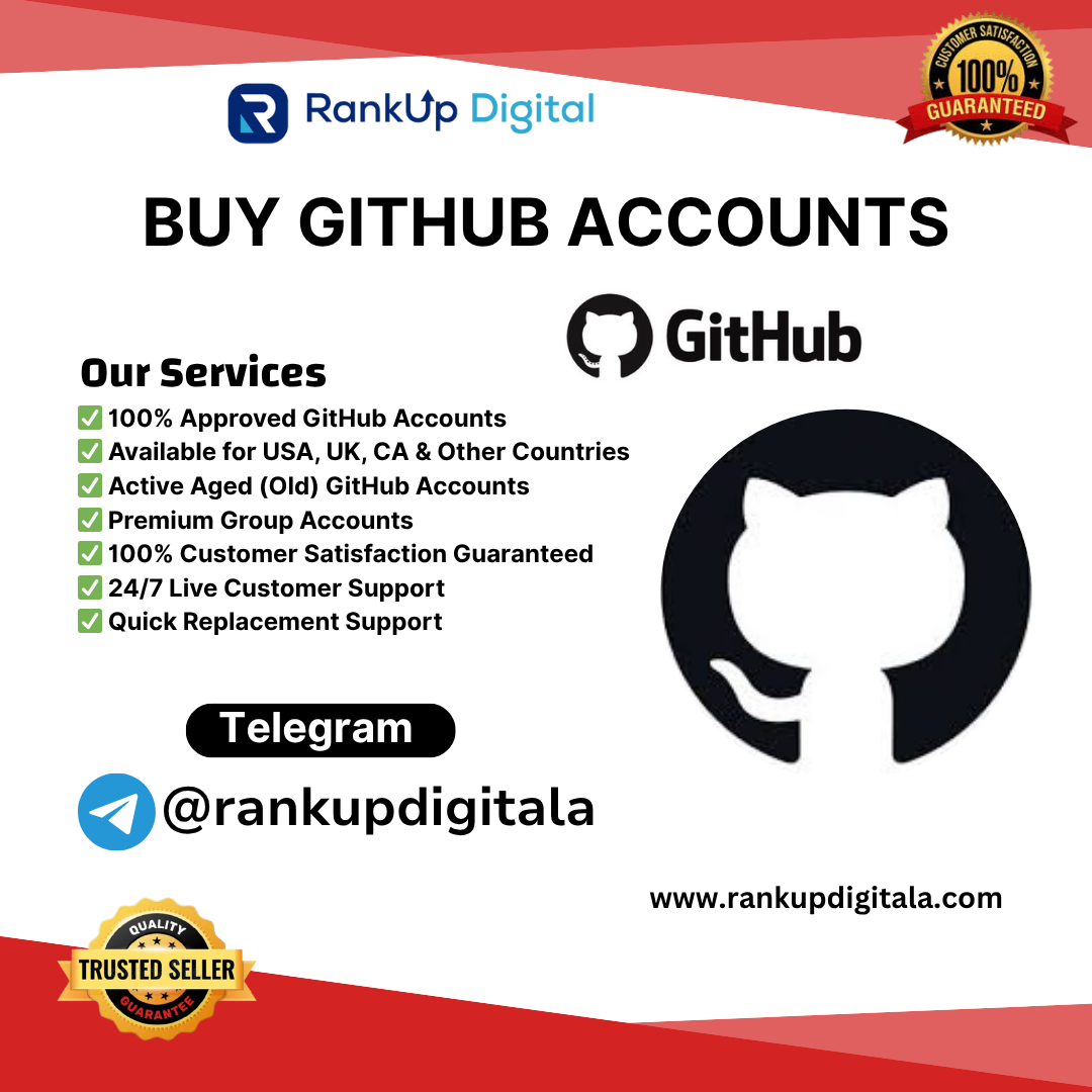 Buy GitHub Accounts | 100% Approved GitHub Accounts