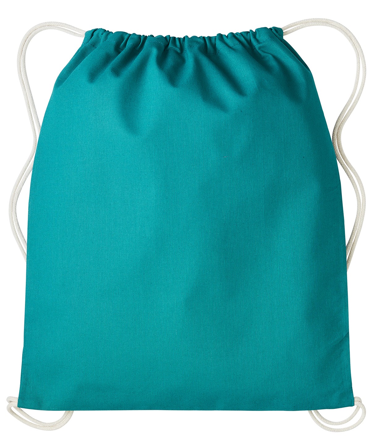 Teal Cotton Drawstring Bag - Cotton Bag Factory