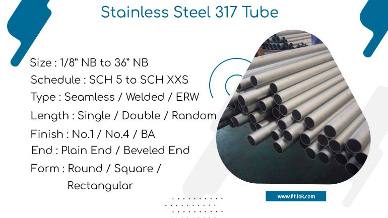 Stainless Steel 317 Tube | ASTM A213 TP317 Tube supplier in India
