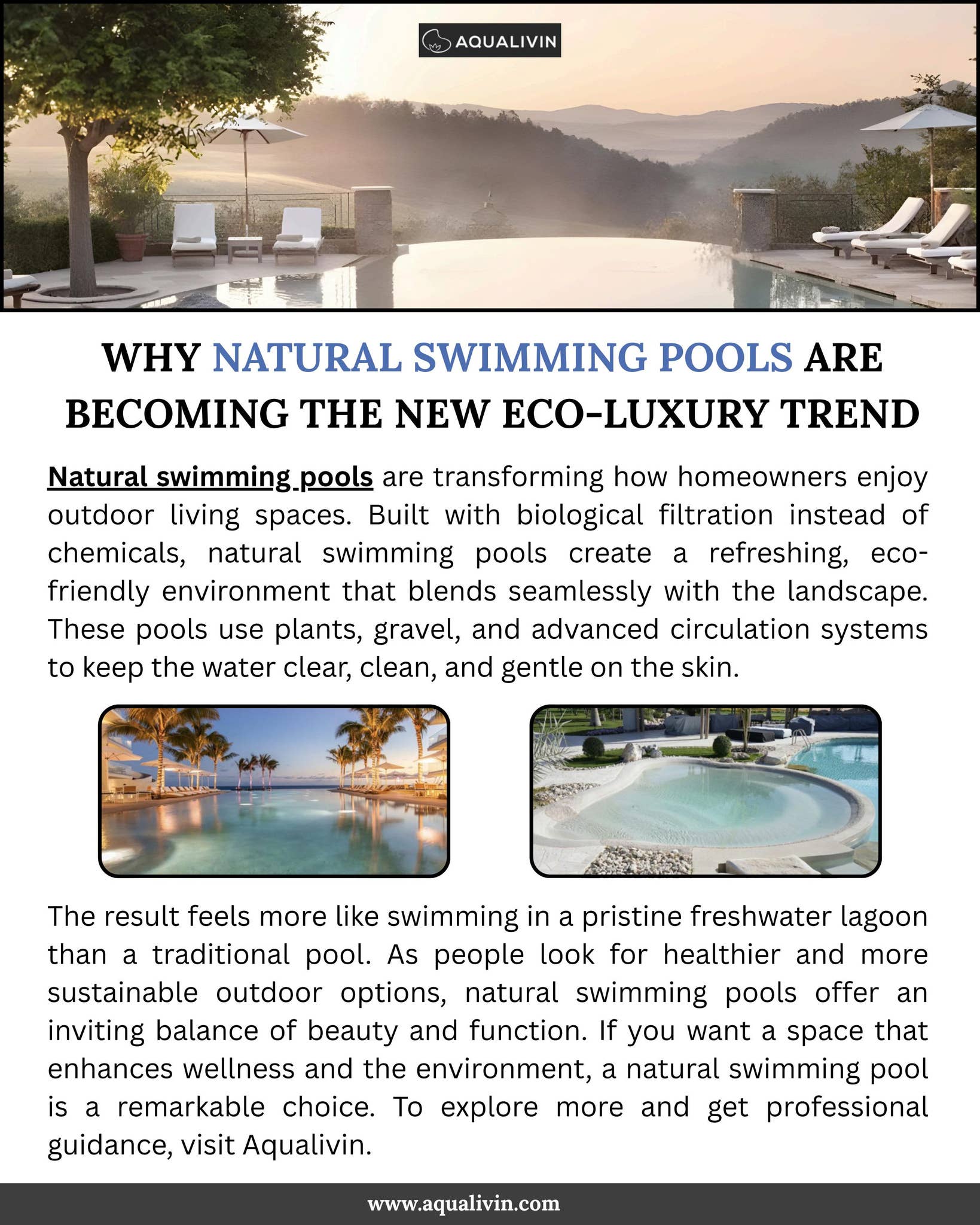Why Natural Swimming Pools Are Becoming the New Eco-Luxury Trend by Aqualivin - Issuu