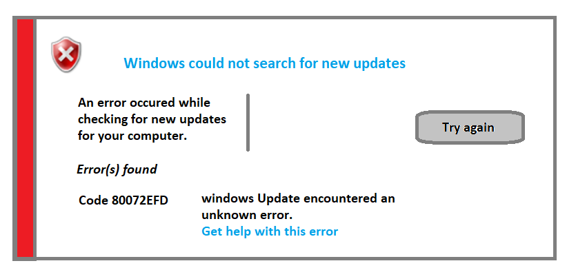 Quick tips to fix Windows Update Error Code 80072efd