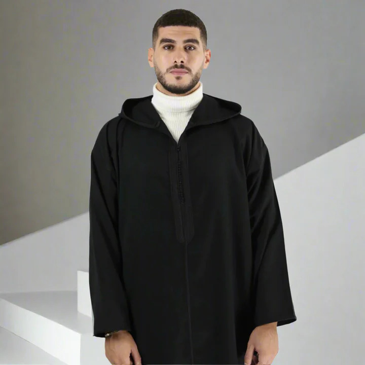 Redefine Modesty with Moroccan Djellaba Black | Alhaya Fashion