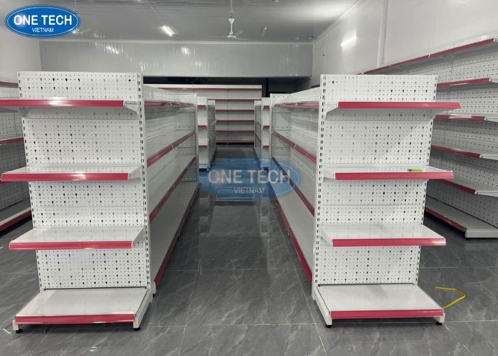 Kệ siêu thị tôn đục lỗ chất lượng, giá tốt, giao hàng nhanh