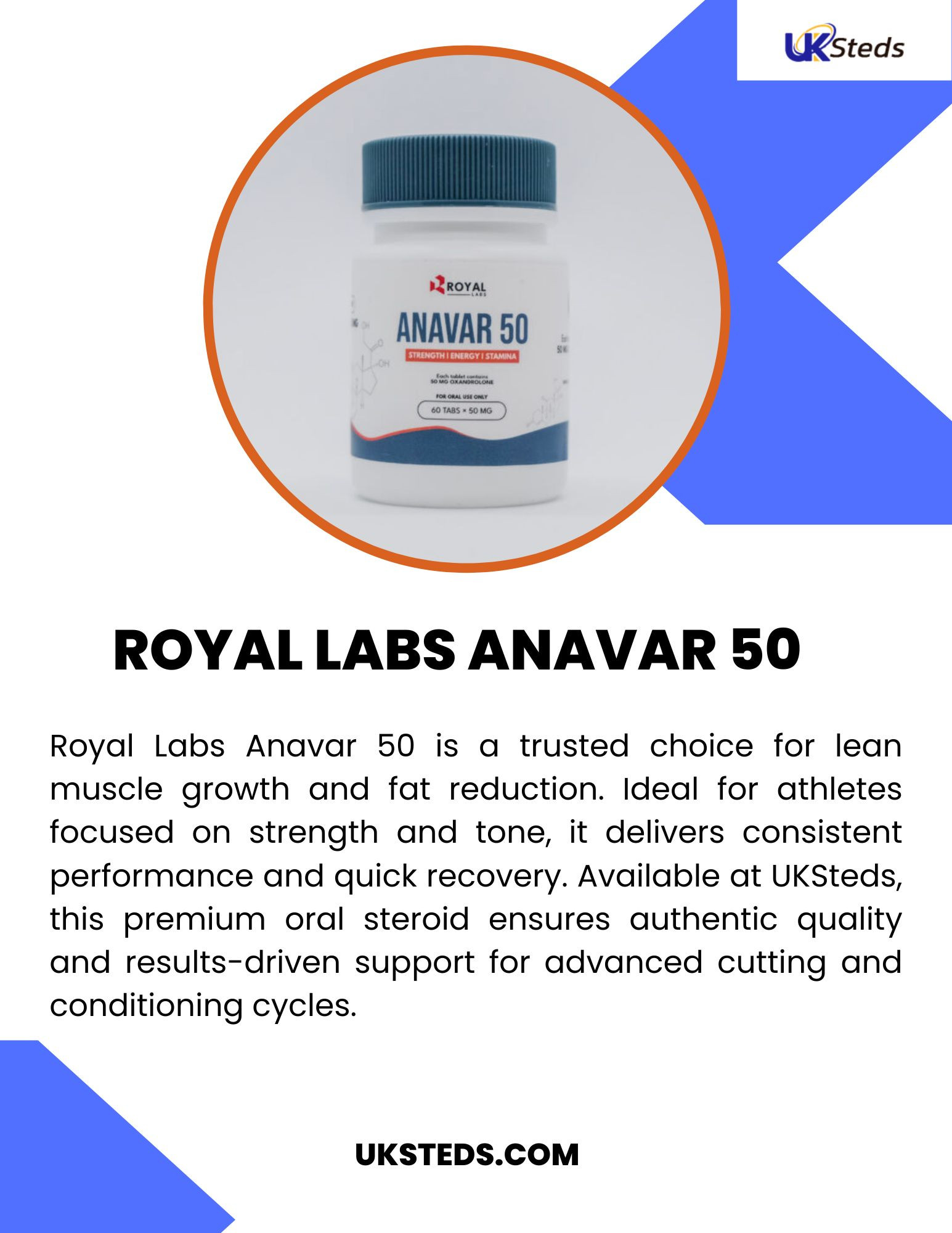 Buy Royal Labs Anavar 50 – Premium Strength Builde..