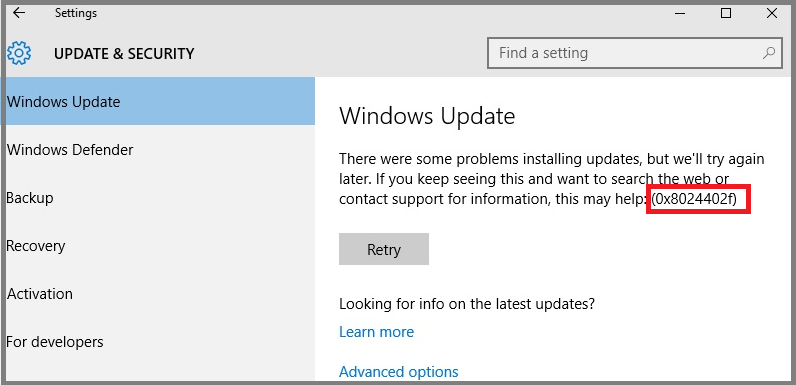 Error Code 0x8024402f for Windows - Get fixed here