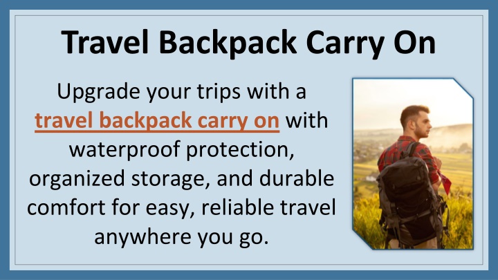 PPT - Travel Backpack Carry On PowerPoint Presentation, free download - ID:14685734