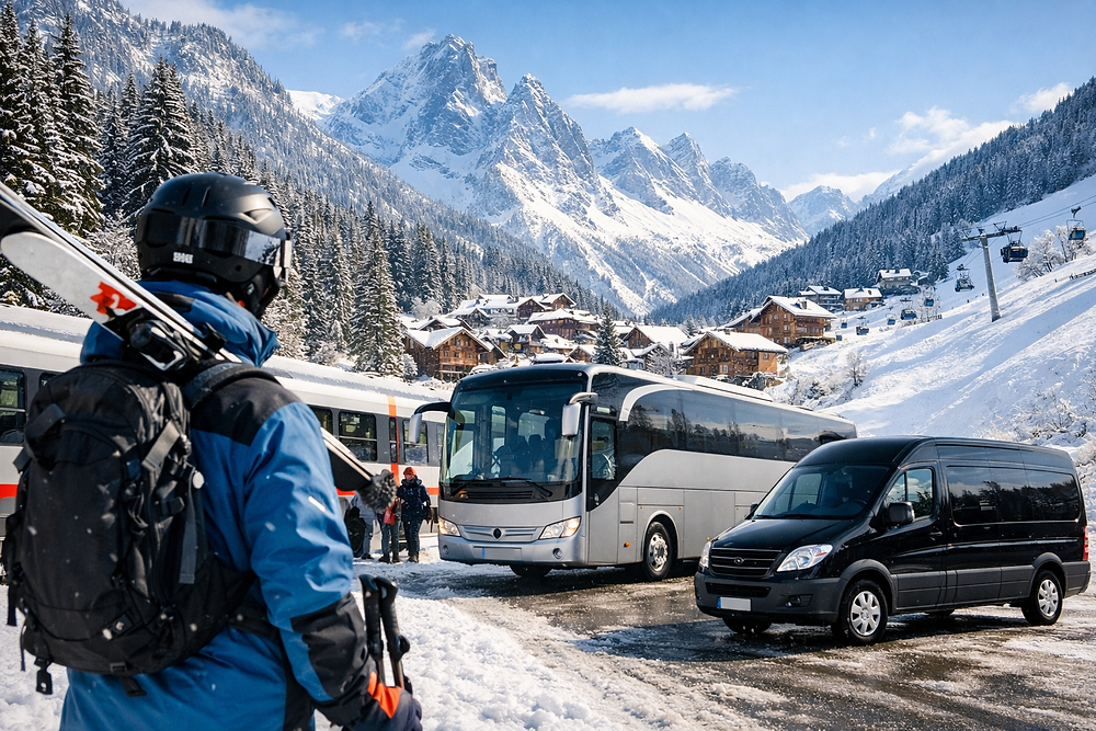 Why Trains and Buses Fail Skiers and What to Use Instead in the French & Swiss Alps