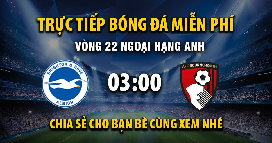 Trực tiếp Brighton vs AFC Bournemouth lúc 03:00 ngày 20/01/2026 - Xoilac TV