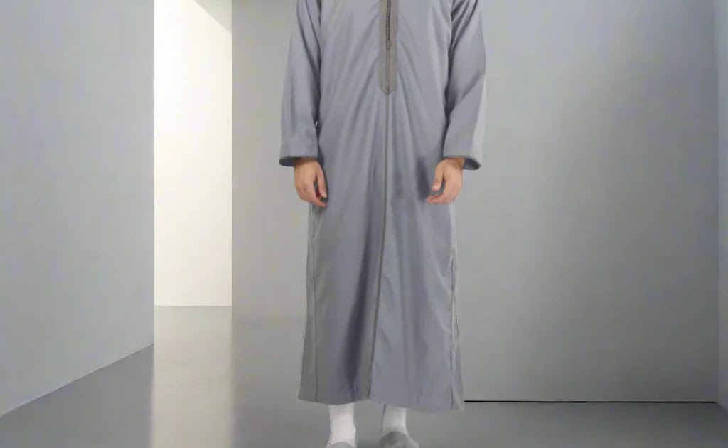 Cool Grey Moroccan Djellaba for Spiritual Comfort