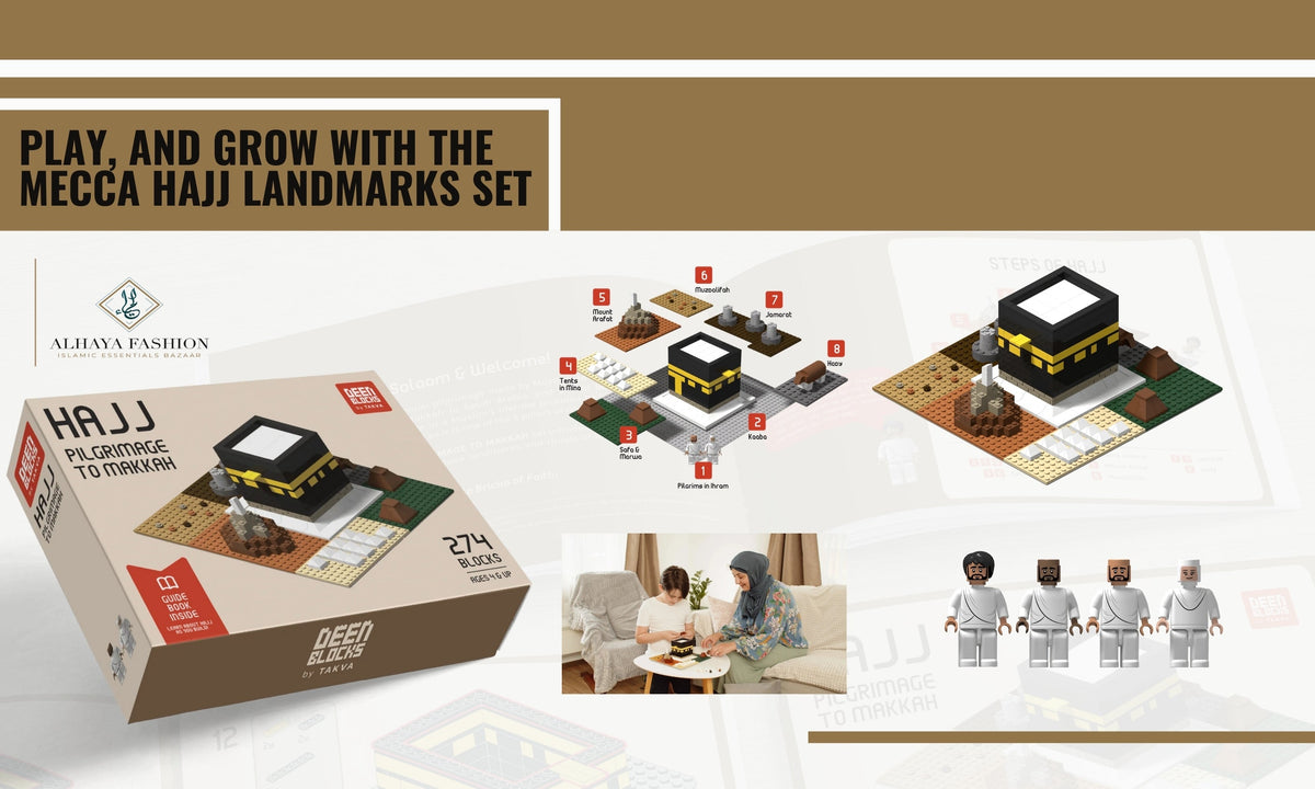 Mecca Hajj Landmarks Set | Islamic Educational Toy